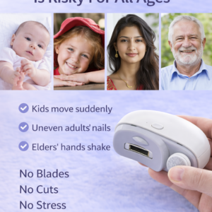 2-in-1 Electric Nail Trimmer – Baby-Safe & Family Friendly